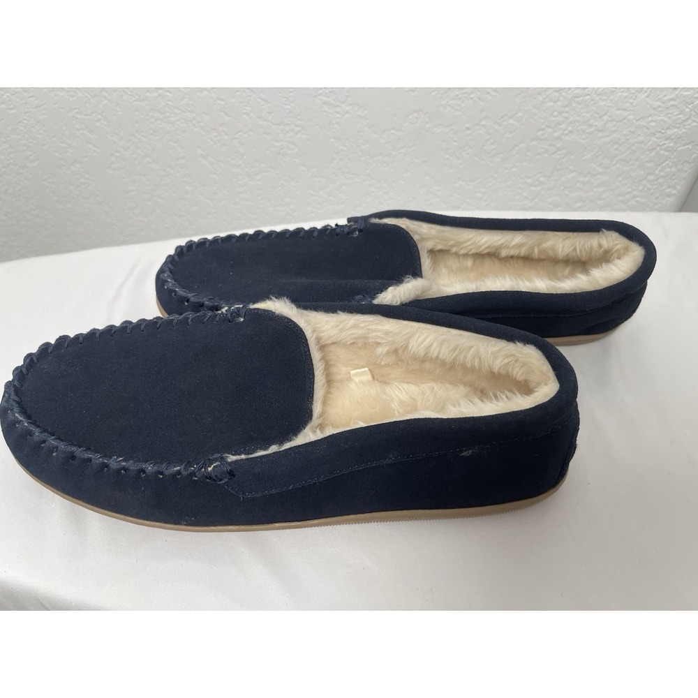 J.Crew Mens Suede Fur Lined‎ slippers Size 10
